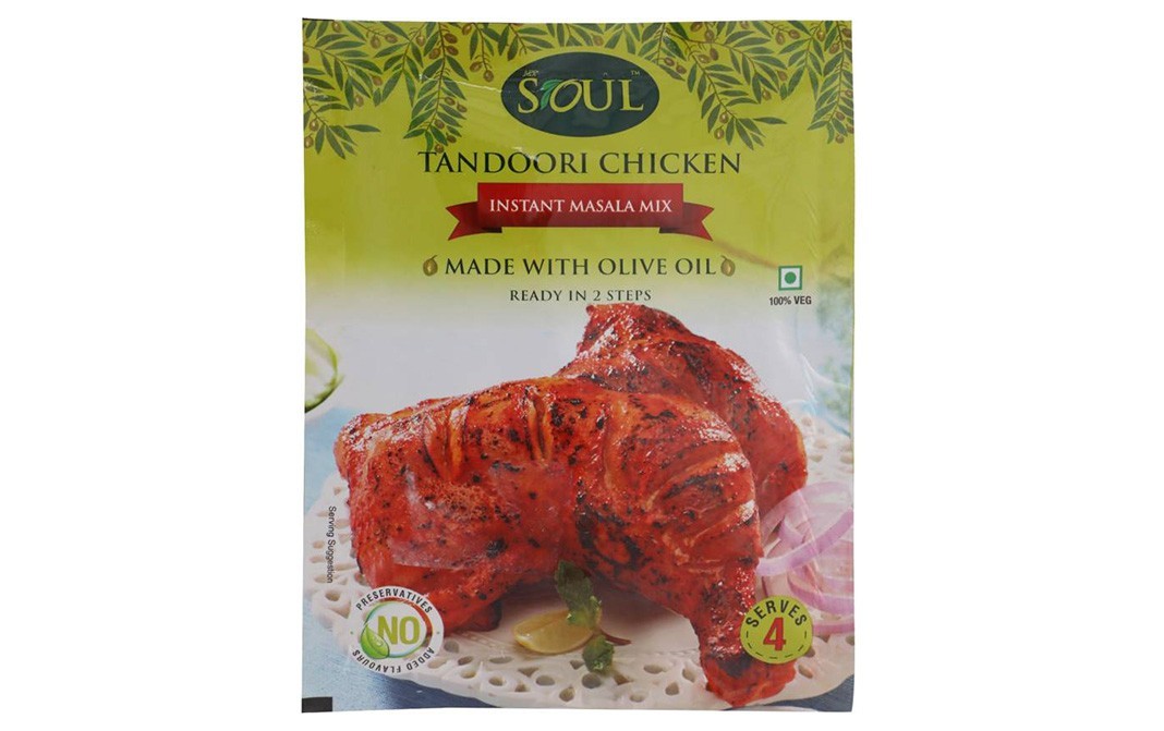 Soul Tandoori Chicken Instant Masala Mix - Made With Olive Oil   Pack  50 grams